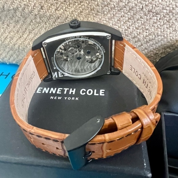Kenneth Cole Skeleton Dial Designer Luxury Sport Men’s Watch - Picture 6 of 7